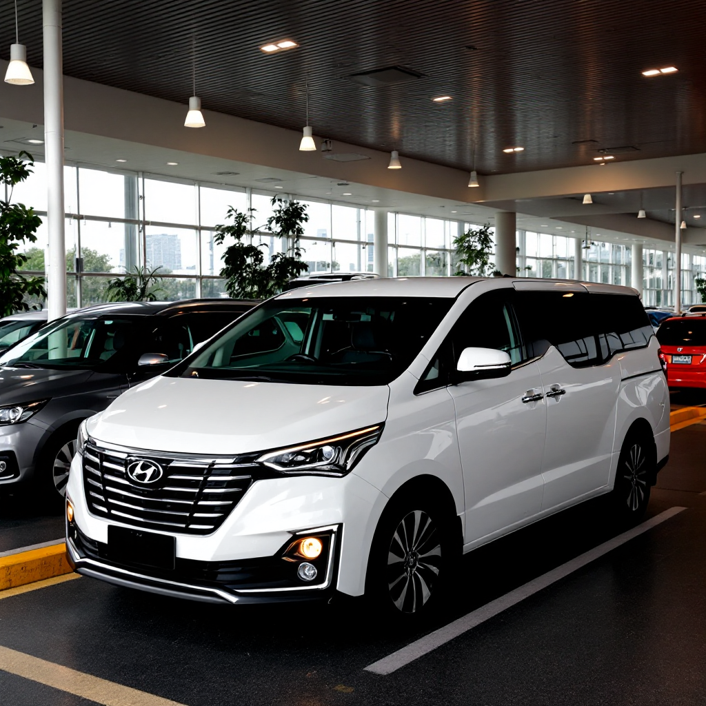 Hyundai Stargazer MPV used for Bali family transfers with child car seats