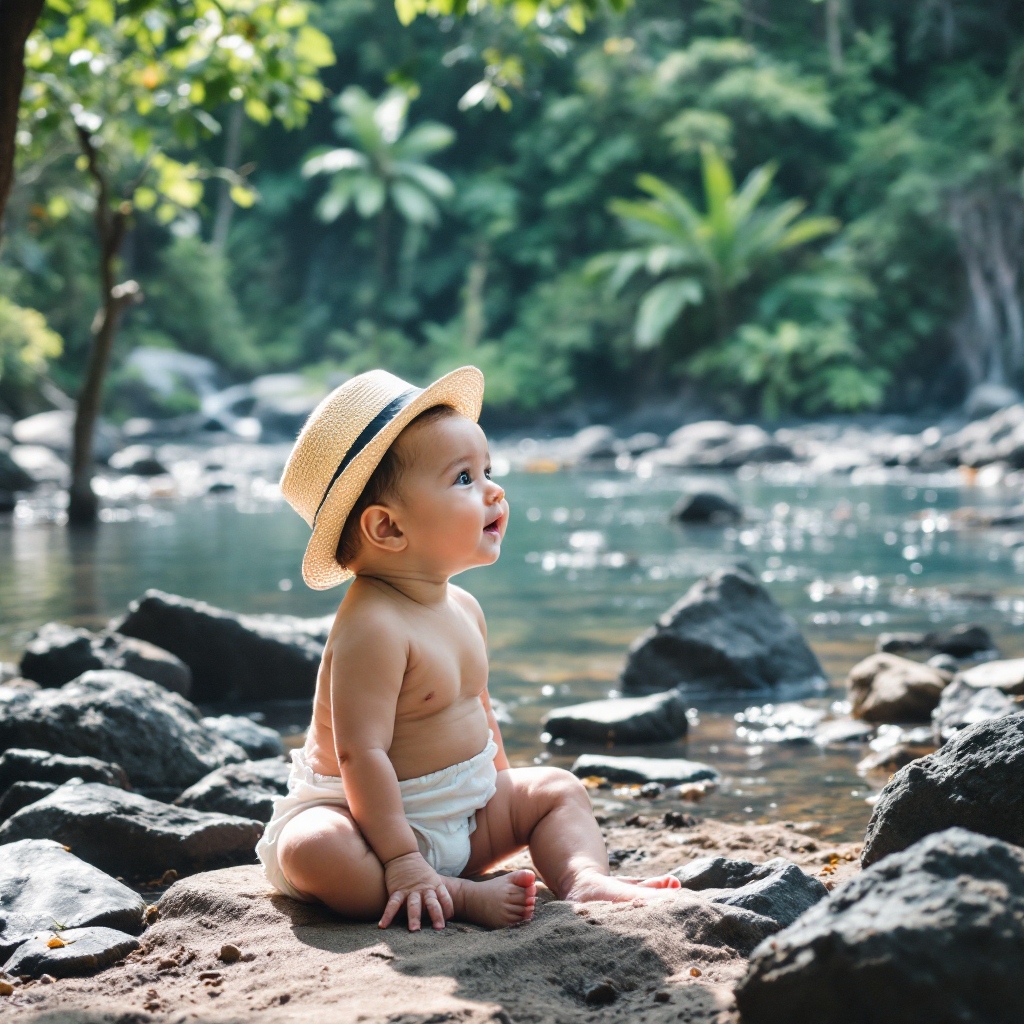 Family with baby enjoying a safe holiday in Bali